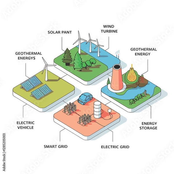 Obraz 2d vector environment Collection Solar Panel icon Symbolizing clean and renewable solar energy.