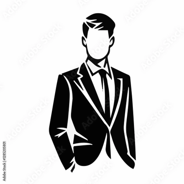 Fototapeta businessman in suit with tie