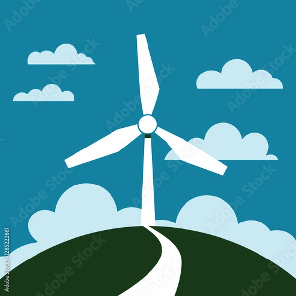Obraz 2d vector environment Collection Solar Panel icon Symbolizing clean and renewable solar energy.