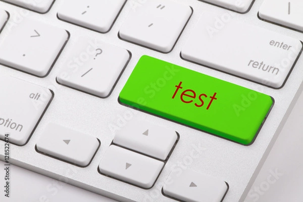 Obraz Test word written on computer keyboard.