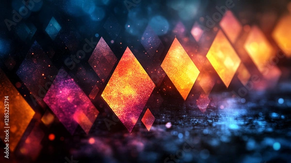 Fototapeta Abstract geometric shapes symbolize innovation and progress in modern medicine, reflecting concepts like precision, technology, and advanced healthcare systems.
