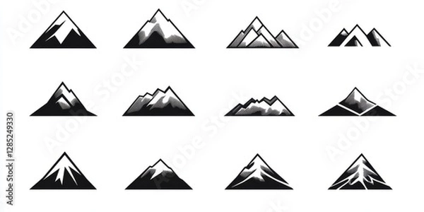Obraz Mountain Icons Collection