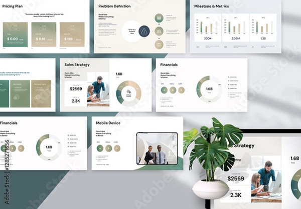 Fototapeta A2-BusinessIdea Presentation Template
