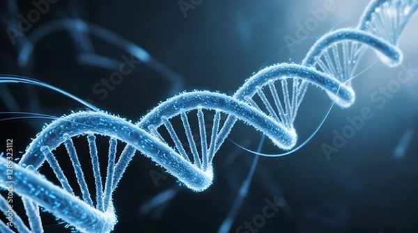 Fototapeta DNA Helix Structure for Business Presentation and Technology Solutions