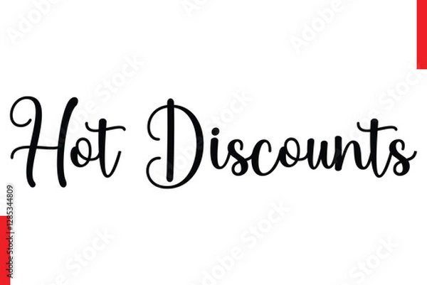 Fototapeta Hot Discounts Design sale typography Text