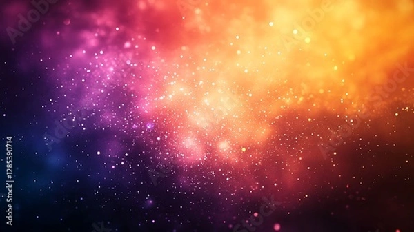 Fototapeta Colorful cosmic nebula, vibrant galaxy background