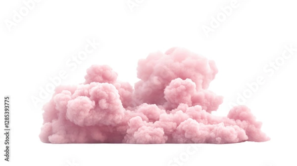 Fototapeta pink cloud isolated on white background