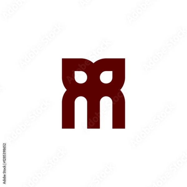 Obraz Initial Letter M Owl Logo