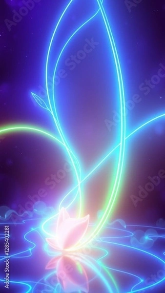 Obraz Neon Lotus