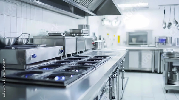 Obraz Empty restaurant kitchen with professional equipment