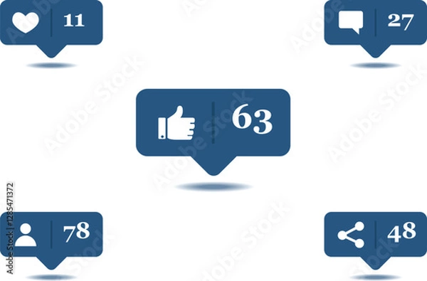 Obraz Social media buttons