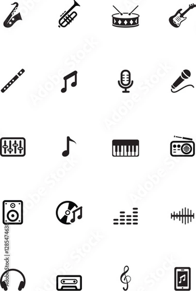 Obraz Music icons