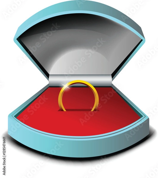 Obraz Wedding ring in a box
