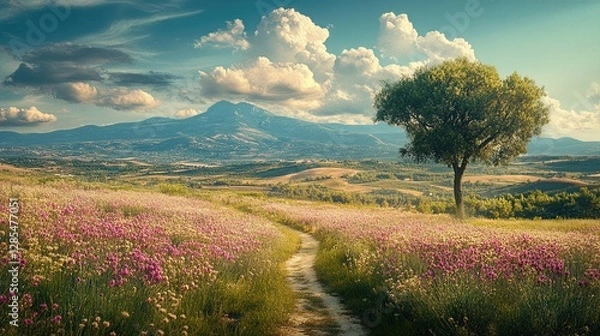 Obraz Elegant Mediterranean Spring Landscape 