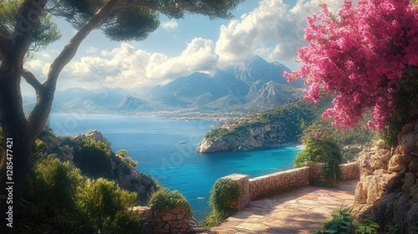 Obraz Elegant Mediterranean Spring Landscape 