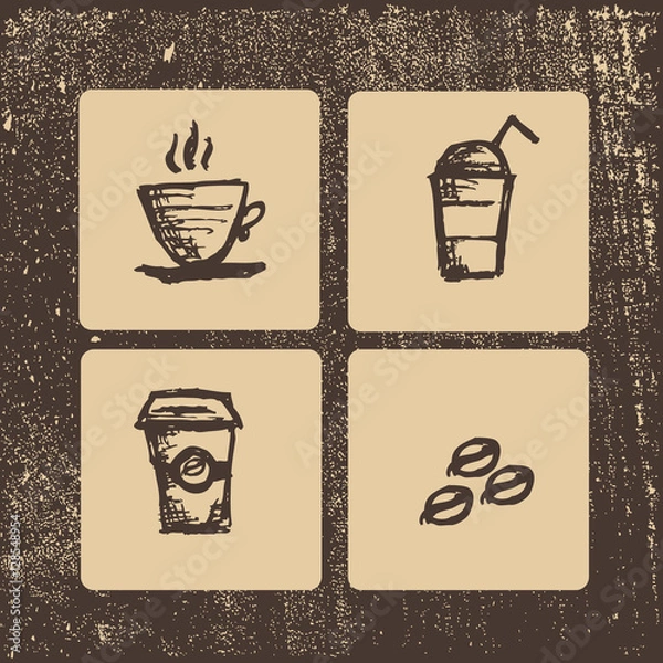 Obraz Vector logos for restaurants, coffee, Turk coffee