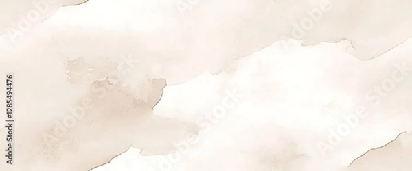 Fototapeta Abstract Beige watercolor seamless background, Brush stroked painting pastel warm color, Hand drawn vector texture