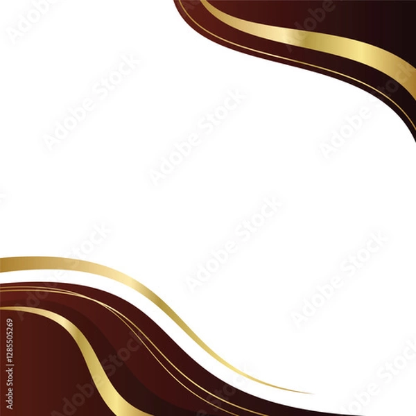 Obraz Sophisticated Brown and Gold Frame Accent