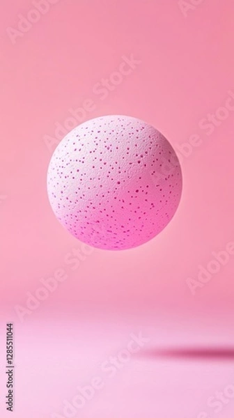 Fototapeta Stylish pink egg floating in a soft background.