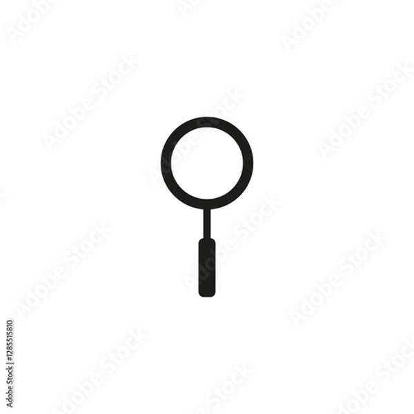 Fototapeta Simple magnifying glass, search icon in generic style. Magnifier, loupe sign symbol