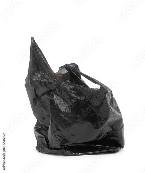 Fototapeta Black empty plastic bag