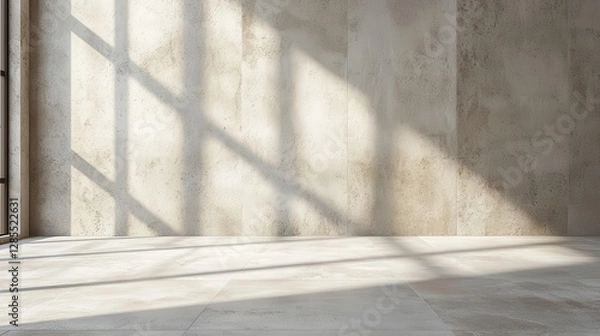 Obraz Minimalist Interior Space with Natural Light and Concrete Walls