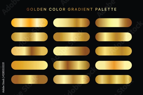 Fototapeta Golden Gradient Color Palette Collection