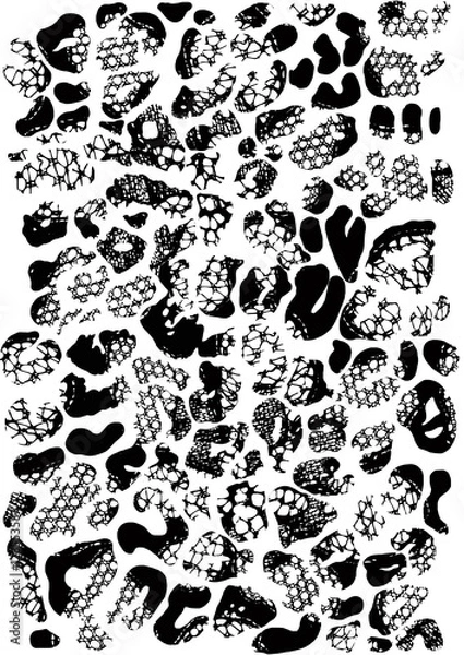 Fototapeta Leopard and lace pattern