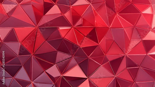 Obraz 赤い三角のパターン壁紙