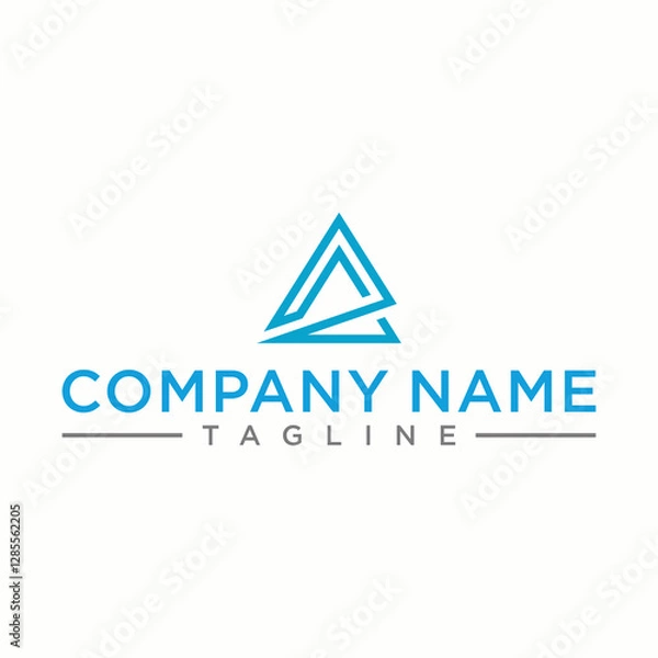 Fototapeta The original A logo is stylish and elegant in shape	