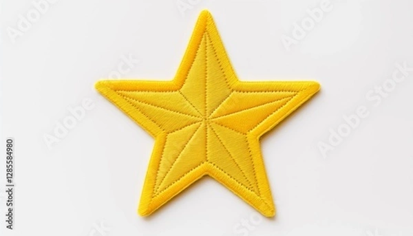 Obraz golden star patch on white background