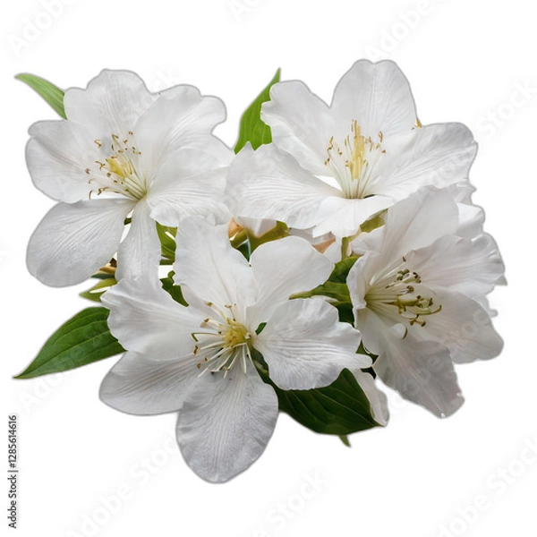 Obraz white flowers isolated on transparent background cutout