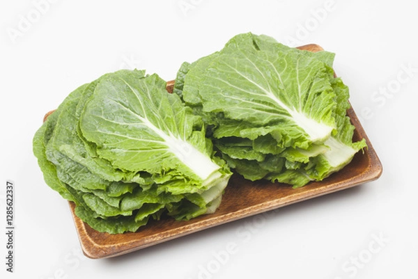 Fototapeta  Ssamchu is a variety created by crossing Chinese cabbage and cabbage.