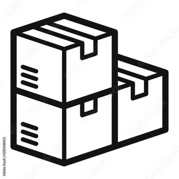 Obraz stacked boxes icon symbolizing storage inventory or cargo shipment.