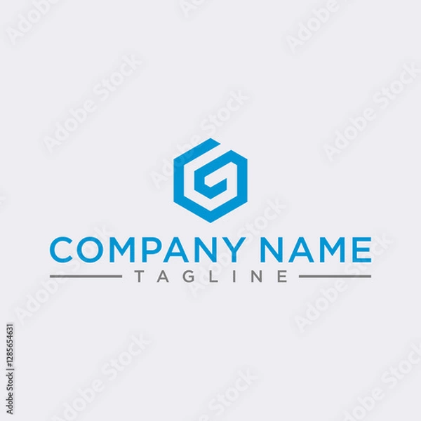 Fototapeta G letter logo in the form of hexagons and cube logos with letter designs for corporate identity	