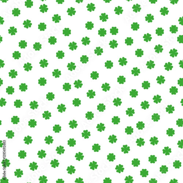 Fototapeta Saint Patrick s Day Seamless Pattern Design Featuring Decorative Elements in a Hand Drawn Cartoon Flat Style Illustration