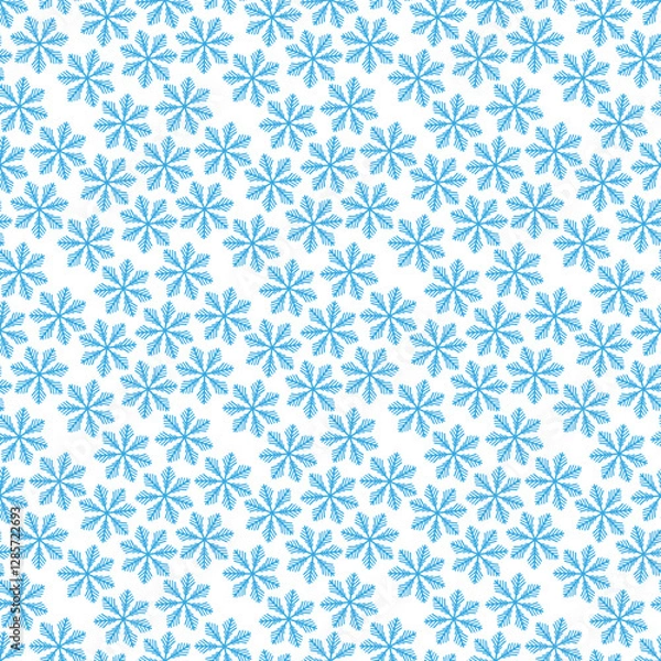 Fototapeta Light Blue, Green vector seamless pattern with christmas snowflakes. Colorful decorative design in xmas style with snow. Pattern for trendy fabric, wallpapers.