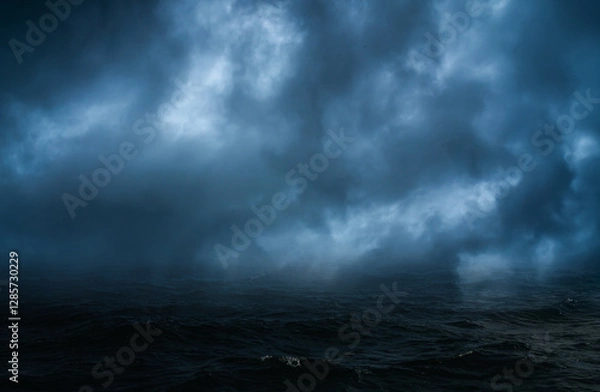Fototapeta Storm sky dark background, cloud rain spooky stormy ngiht dramatic thunder cloudy mystery smoky atmospheric sea, effect pm 2.5 carbon dioxide weather overcast bad, grey black colud.