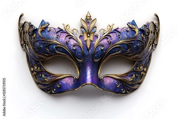 Fototapeta An Intricately Designed And Ornate Masquerade Mask Shimmers In Detail