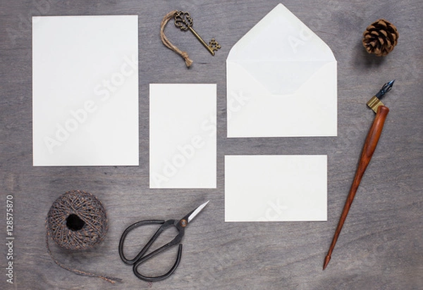 Obraz Mock up with invitation card