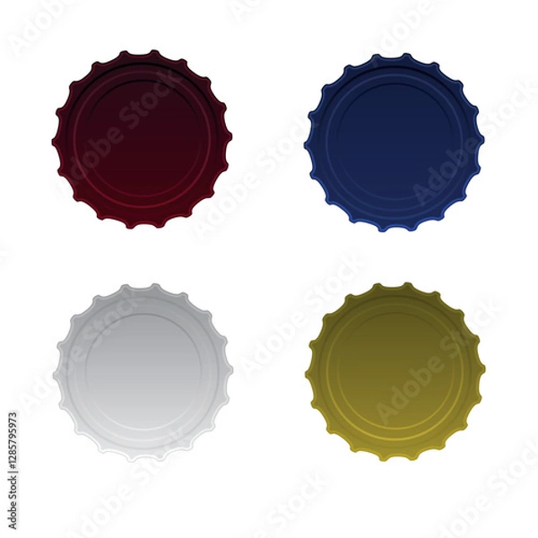 Obraz Colorful bottle caps