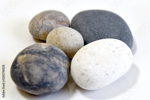 Obraz 海岸で拾った小石のクローズアップ