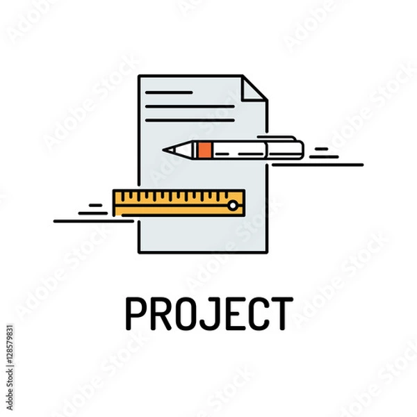 Obraz PROJECT Line Icon