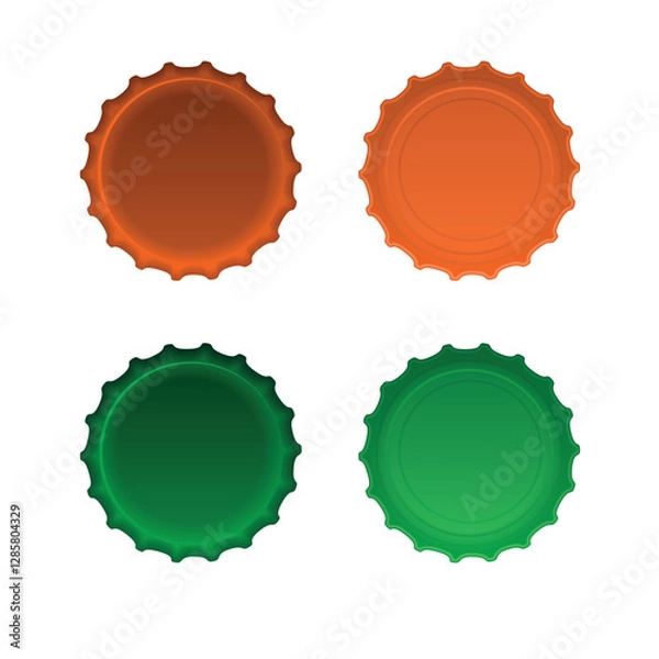 Fototapeta Colorful bottle caps