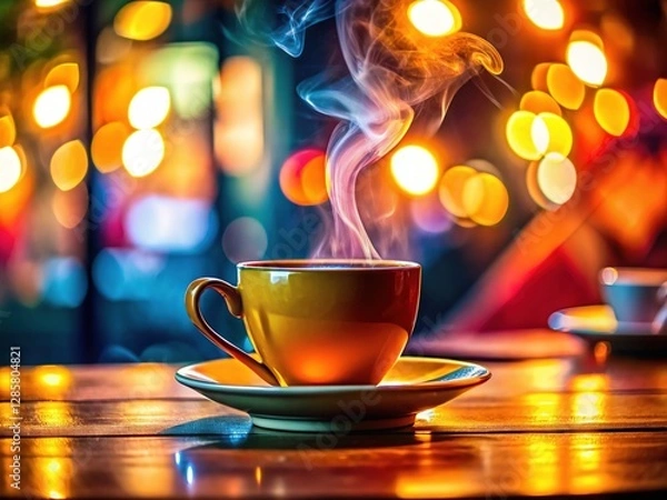 Fototapeta Tranquil Moment at the Cafe