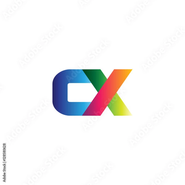 Obraz initial letter logo cx