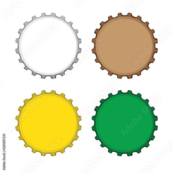 Fototapeta Colorful bottle caps