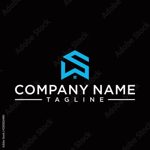 Fototapeta SW letter logo in the form of hexagons and cube logos with letter designs for corporate identity	