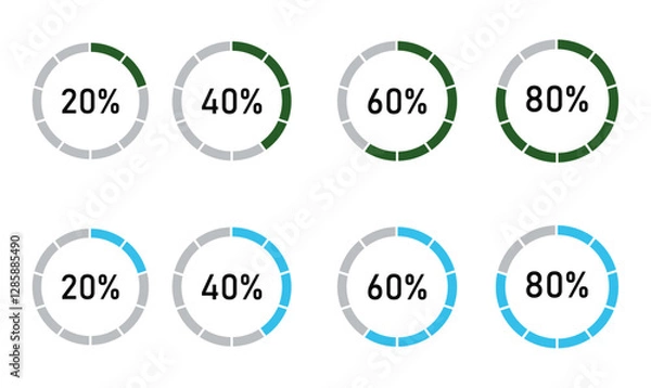 Fototapeta loading bars icon set, loading bars  icon set