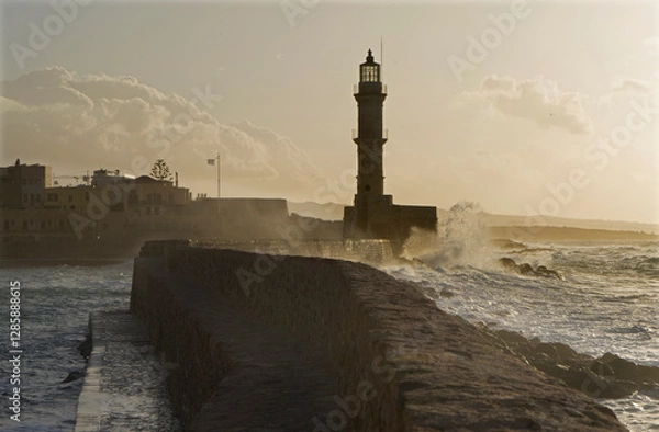 Obraz The old Venetian lighthouse in Chania